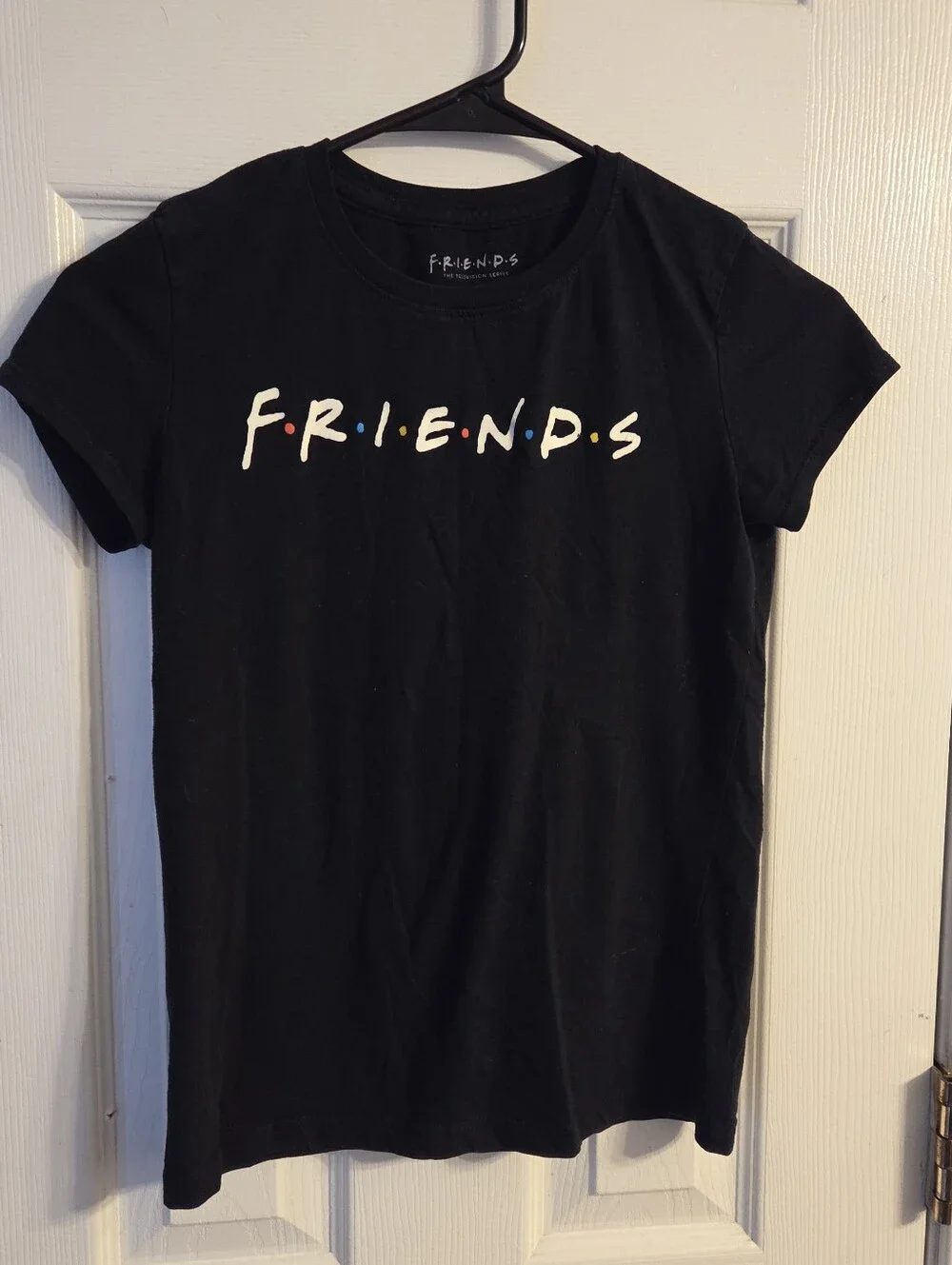 Friends The Television Series Black Short Sleeve Graphic T-Shirt Girls Size Larg
